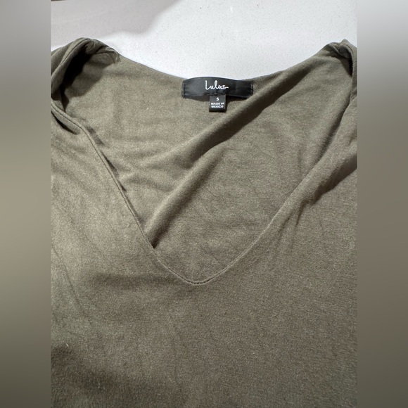 Lulu's Olive V-Neck bodysuit - Picture 2 of 3